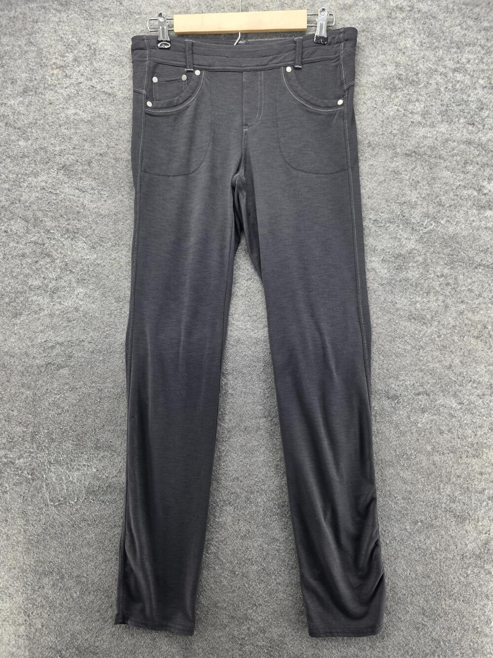 Kuhl Leggings Womens 8 Gray Ankle Mid Rise Pockets Stretch Jersey Activewear